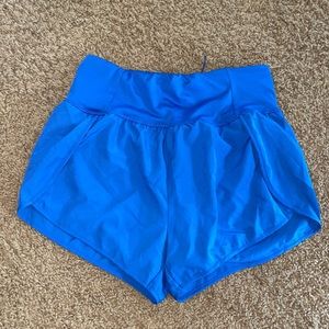 Blue athletic shorts